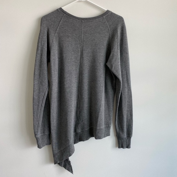 H BY BORDEAUX Grey Asymmetric Pullover - Picture 4 of 4